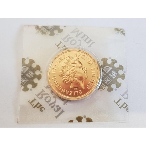 50 - OFFICIAL 2012 DIAMOND JUBILEE 22CT GOLD SOVEREIGN COIN, UNCIRCULATED AND IN PERFECT CONDITION STILL ... 