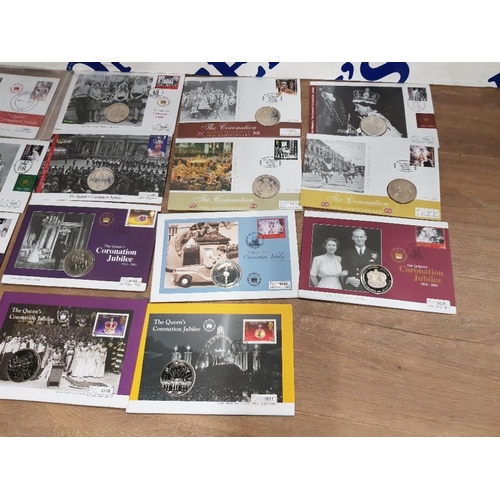 232 - 14 QUEEN'S JUBILEE FIRST DAY COVERS INCLUDING CROWNS