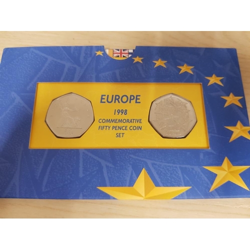 245 - 1998 ROYAL MINT UK FIFTY PENCE EUROPE COMMEMORATIVE COIN SET