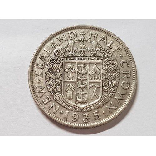 264 - 1935 NEW ZEALAND HALF CROWN COIN