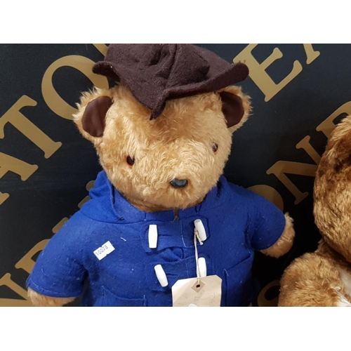 309 - LARGE VINTAGE PADDINGTON TEDDY BEAR, PLUS ONE MORE WITH FUNCTIONING VOICE BOX