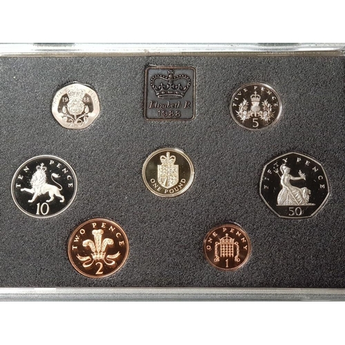 366 - ROYAL MINT 1988 PROOF COIN SET IN ORIGINAL CASE WITH CERTIFICATE OF AUTHENTICITY