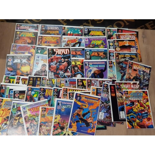 367 - BOX CONTAINING A LARGE QUANTITY OF COMICS, MAINLY BY MALIBU AND ALSO INCLUDES SPIDERMAN, VENOM AND T... 