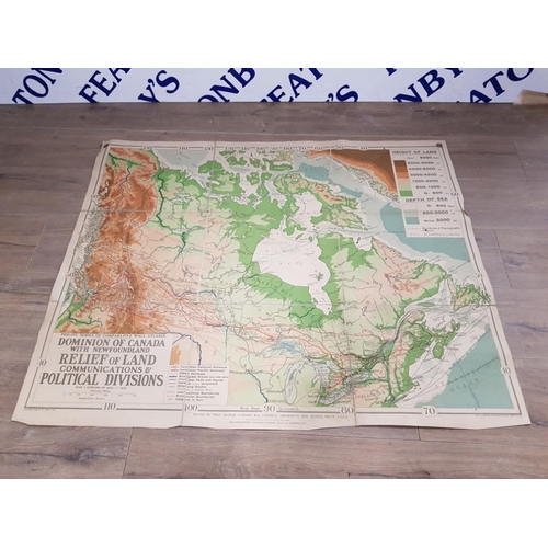 373 - A WWII MAP OF CANADA BY GEORGE PHILIP AND SON LIMITED LONDON 91 X 112CM