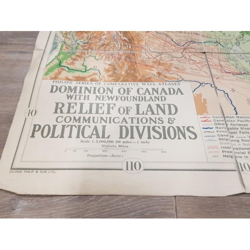 373 - A WWII MAP OF CANADA BY GEORGE PHILIP AND SON LIMITED LONDON 91 X 112CM