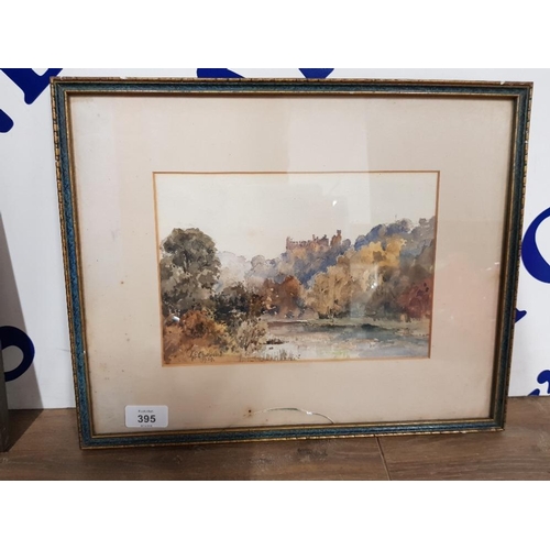 395 - TWO WATERCOLOURS BY G E CHARLEWOOD ARUNDEL CASTLE SIGNED AND DATED 1929 17 X 24CM AND ANOTHER OF A C... 