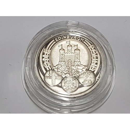 102 - UK ROYAL MINT 2011 ONE POUND EDINBURGH CASTLE SILVER PROOF COIN IN CASE OF ISSUE WITH CERTIFICATE OF... 