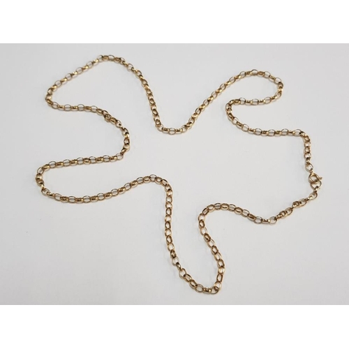 117 - A 9CT YELLOW GOLD 22" BELCHER CHAIN 5.1G