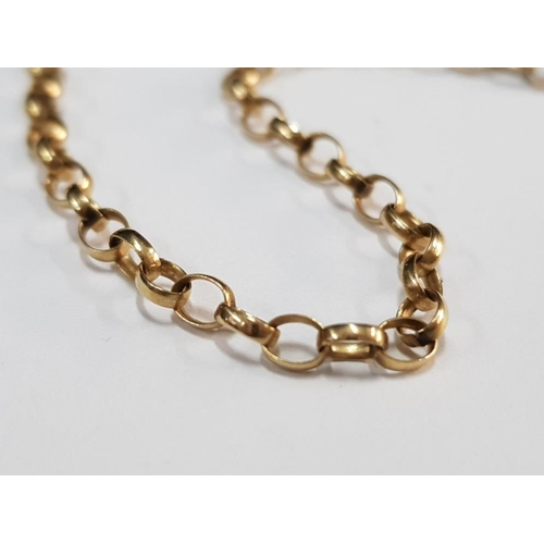 117 - A 9CT YELLOW GOLD 22" BELCHER CHAIN 5.1G