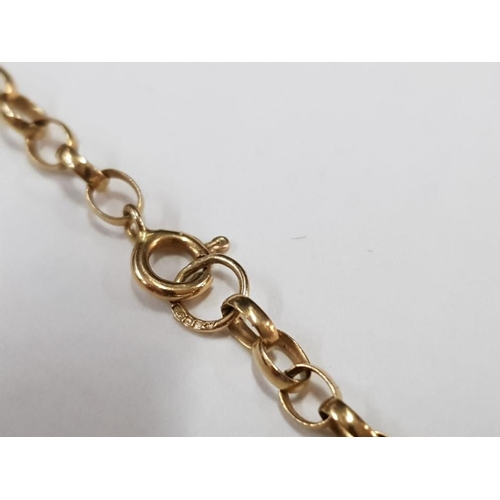 117 - A 9CT YELLOW GOLD 22" BELCHER CHAIN 5.1G