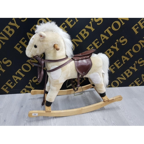 133 - CHILDS SOFT TOY ROCKING HORSE