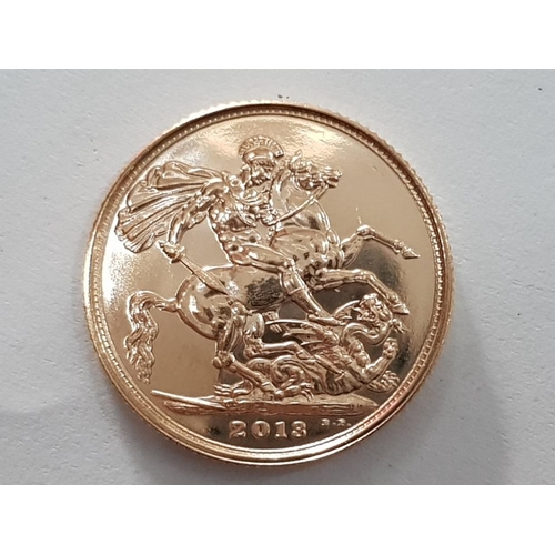 140 - 22CT GOLD 2013 FULL SOVEREIGN COIN