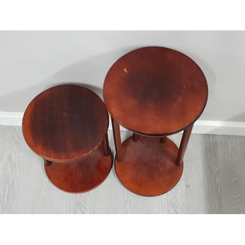 143 - 2 PIECE MODERN SIDE TABLE SET, SIZES 41X30CM AND 65X30CM