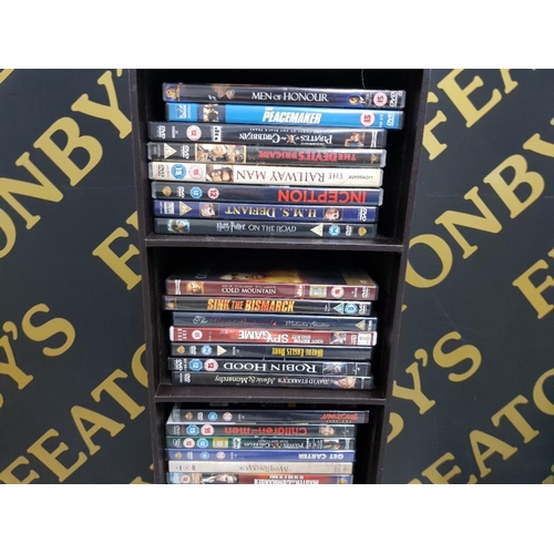 157 - LARGE COLLECTION OF DVDS WITH STORAGE CASE