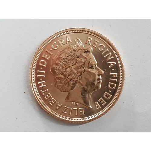 56 - 22CT GOLD 2013 FULL SOVEREIGN COIN