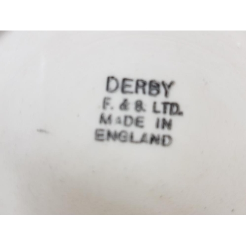 80 - PART DINNER AND TEA WARE TO INCLUDE CROWN STAFFORDSHIRE, ROYAL VALE CHINA AND DERBY WARE