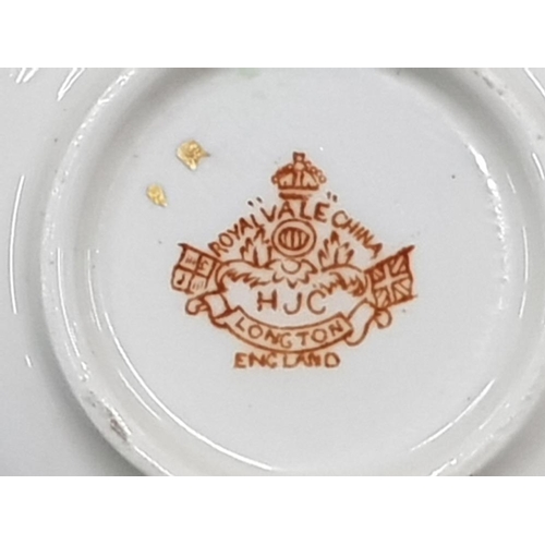 80 - PART DINNER AND TEA WARE TO INCLUDE CROWN STAFFORDSHIRE, ROYAL VALE CHINA AND DERBY WARE