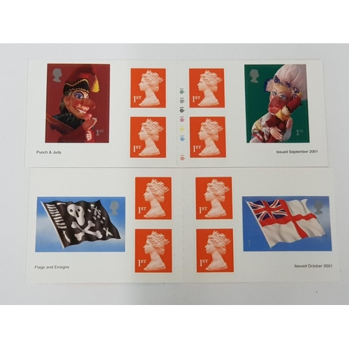 91 - TWO 2001 ROYAL MAIL STAMP BOOKLETS, PUNCH AND JUDY AND FLAGS AND ENSIGNS, 2 COMPLETE SELF ADHESIVE B... 