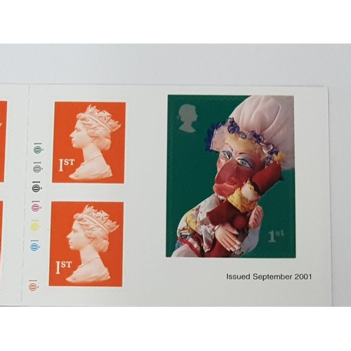 91 - TWO 2001 ROYAL MAIL STAMP BOOKLETS, PUNCH AND JUDY AND FLAGS AND ENSIGNS, 2 COMPLETE SELF ADHESIVE B... 