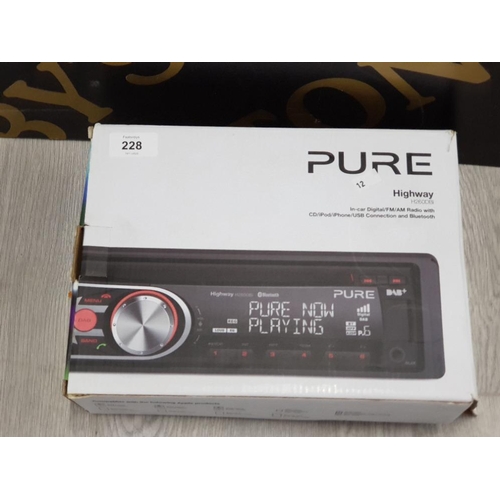 228 - PURE HIGHWAY IN CAR DIGITAL RADIO UNUSED