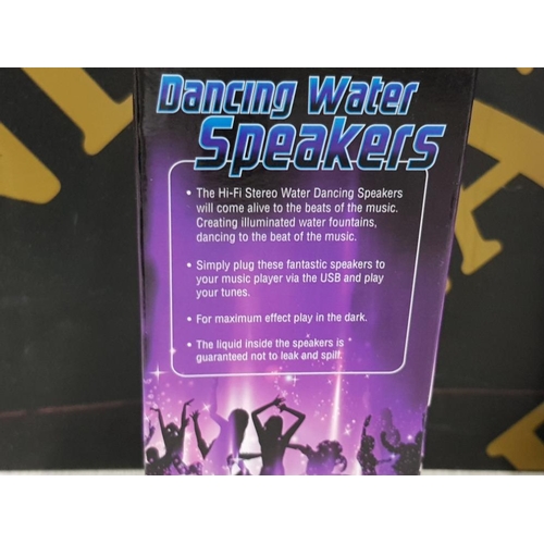 245 - DANCING WATER SPEAKERS WITH USB X3 BOXED