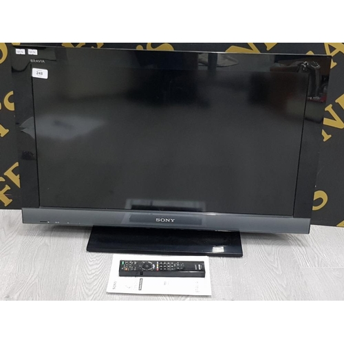 248 - SONI 32 INCH BRAVIA TELEVISION WITH REMOTE