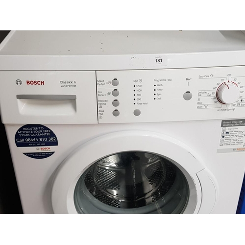 181 - BOSCH CLASSIXX 6 VARIO PERFECT WASHING MACHINE