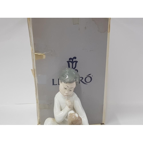 303 - LLADRO FIGURE 4522 BOY WITH DOG IN ORIGINAL BOX