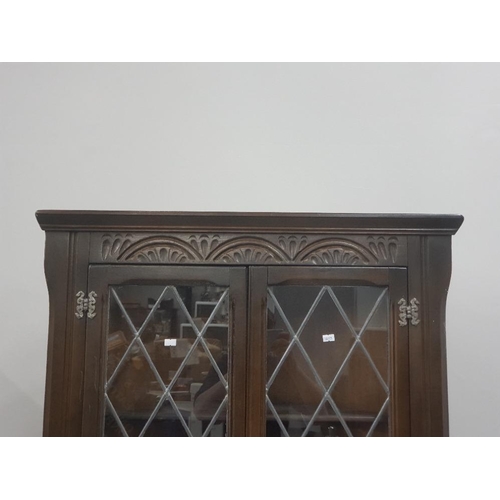 102 - OLD CHARM STYLE OAK CORNER CABINET