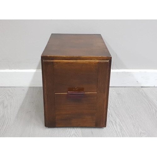 121 - EARLY 20TH CENTURY OAK SINGLE DRAWER TABLE BOX WITH BAKERLITE HANDLE