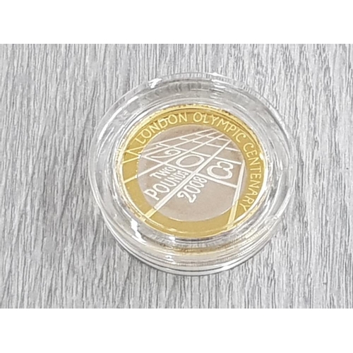 140 - ROYAL MINT UK 2008 £2 OLYMPIC CENTENARY SILVER PROOF PIEDFORT COIN IN CAPSULE