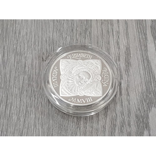 149 - ROYAL MINT UK 2008 £5 QUEEN ELIZABETH 1 ACCESSION SILVER PROOF PIEDFORT COIN