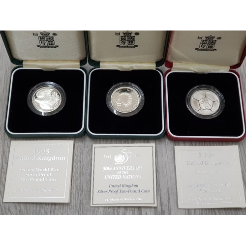 151 - ROYAL MINT SILVER PROOF COLLECTION COMPRISING 1994 50P D-DAY 1998 50P EEC 1994 £2 BANK OF ENGLAND 19... 