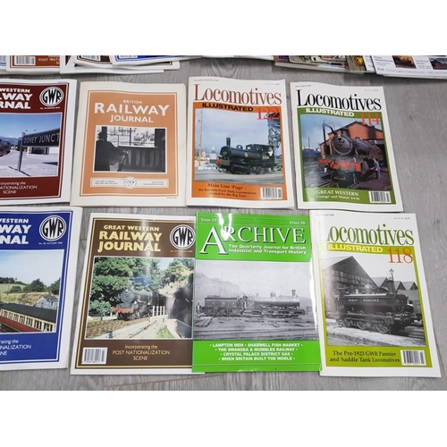 164 - LARGE COLLECTION OF RAILWAY MAGAZINES INCLUDES GREAT WESTERN RAILWAY JOURNAL, LOCOMOTIVES ILLUSTRATE... 