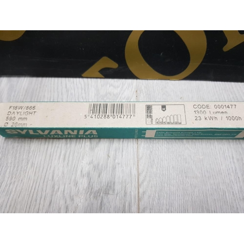 194 - 24 SYLVANIA LIGHTS LUXLINE PLUS, COMPACT FLUORESCENT 28 WATT AND ACEL 100 WATT CHOKES ETC