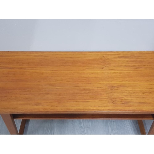 255 - PYE FRANKLIN TEAK COFFEE TABLE 113CM BY 41CM