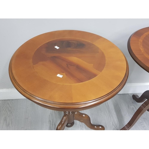 258 - MAHOGANY OCCASIONAL TABLE PLUS ONE OTHER OCCASIONAL TABLE