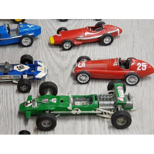 40 - COLLECTION OF DIECAST RACING CARS INCLUDES CORGI, DINKY AND BRUMM ETC