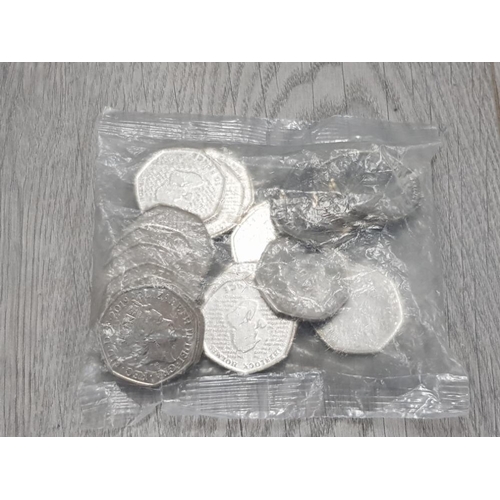 48 - MINT SEALED BAG OF SHERLOCK HOLMES 50 PENCE PIECES