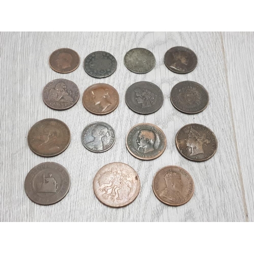 60 - COLLECTION OF VARIOUS COINAGE INCLUDES INDIAN STRAITS ONE CENT HONG KONG ONE CENT ETC