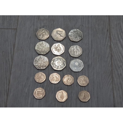 64 - COLLECTION OF VARIOUS COLLECTORS 50 PENCE AND 20 PENCE PIECES