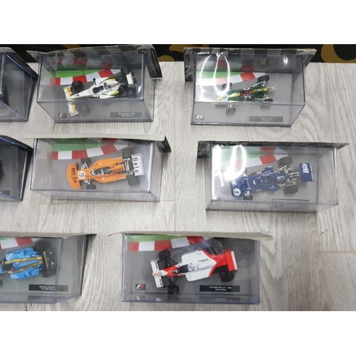 101 - 16 DIECAST FORMULA 1 CARS THE CAR COLLECTION ALL IN ORIGINAL BOXES WITH MAGAZINE