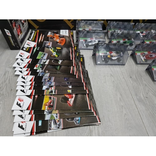 101 - 16 DIECAST FORMULA 1 CARS THE CAR COLLECTION ALL IN ORIGINAL BOXES WITH MAGAZINE