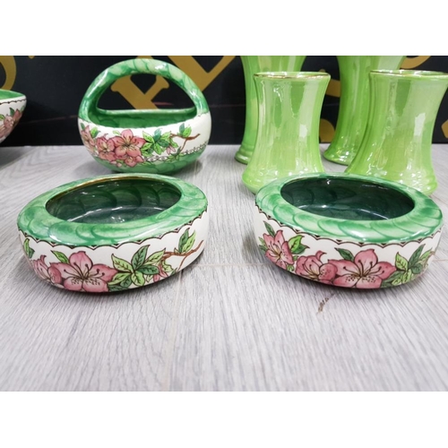 105 - 10 PIECES OF VINTAGE MALING WARE INCLUDES AZALEA PATTERN