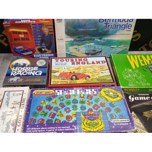 114 - 9 BOARD GAMES INCLUDING DEAL OR NO DEAL ,TOURING ENGLAND AND WEMBLEY