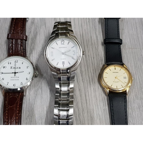 119 - COLLECTION OF MENS WRIST WATCHES INCLUDES CITRON,SEKONDA PLUS OTHERS