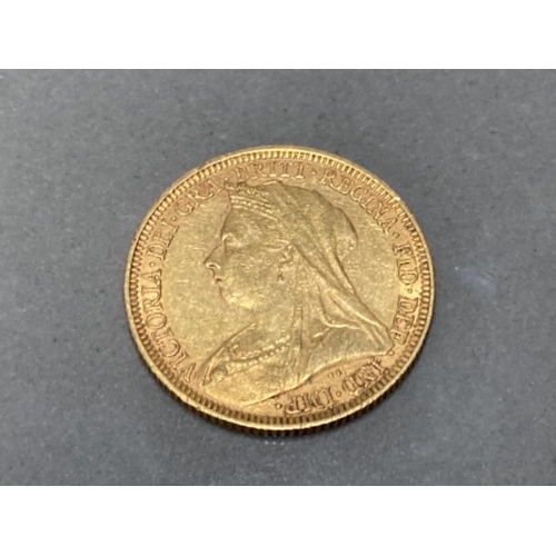 12 - 22CT GOLD 1894 FULL SOVEREIGN COIN