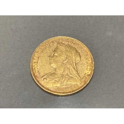 15 - 22CT GOLD 1895 FULL SOVEREIGN COIN