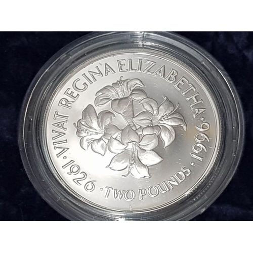 5 - UK ROYAL MINT 1996 SILVER PROOF 12 CROWNS SET 70TH QUEEN ELIZABETH II BIRTHDAY HOUSED IN ORIGINAL DI... 