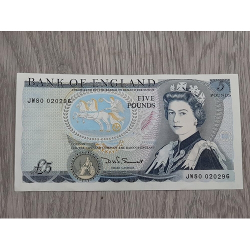 103 - 6 BANK OF ENGLAND 5 POUND NOTES THE DUKE OF WELLINGTON SOME CONSECUTIVE